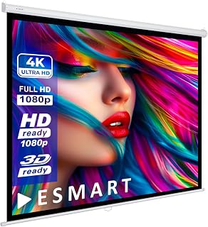 ESMART Economy EXR Rollo-Leinwand, Gesamtbreite 217 cm, Tuch: Weiß