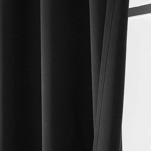 Miniatura 4 de 2 paneles de cortinas ignífugas para hoteles, auditorios y centros comerciales, cortinas de aislamiento acústico con bolsillo para barra, 52 x 108