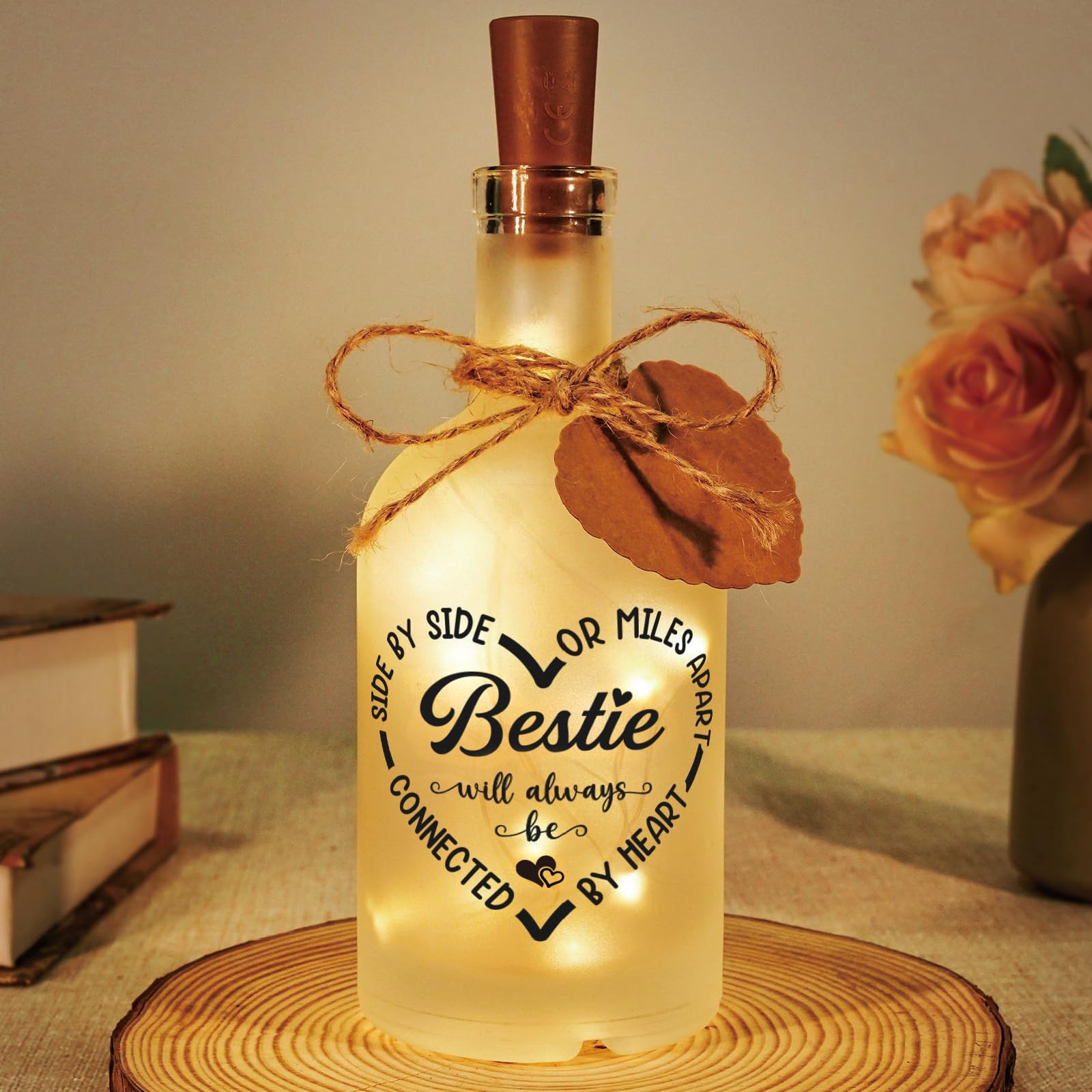 Sayregifty Bestie Gifts, Best Friend Birthday Gifts for Women - LED Bottle Decorative Light, Friendship Gift, Bestie Birthday Presents for Female BFF