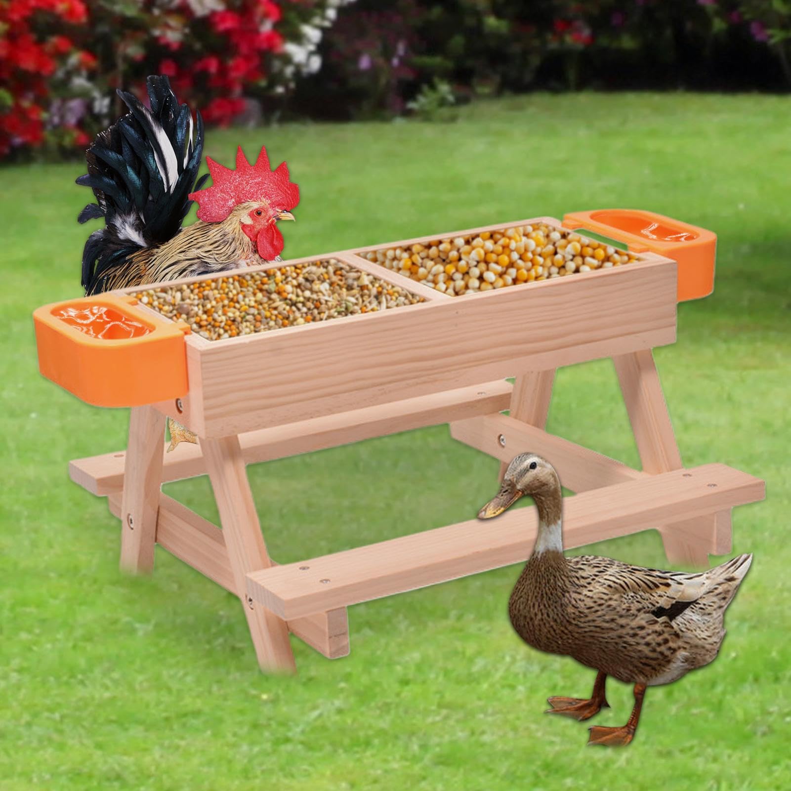para gallinas, alimentador y dispensador de agua para aves de corral, dispensador antidesperdicio para gallinas, codornices, patos y gallinero