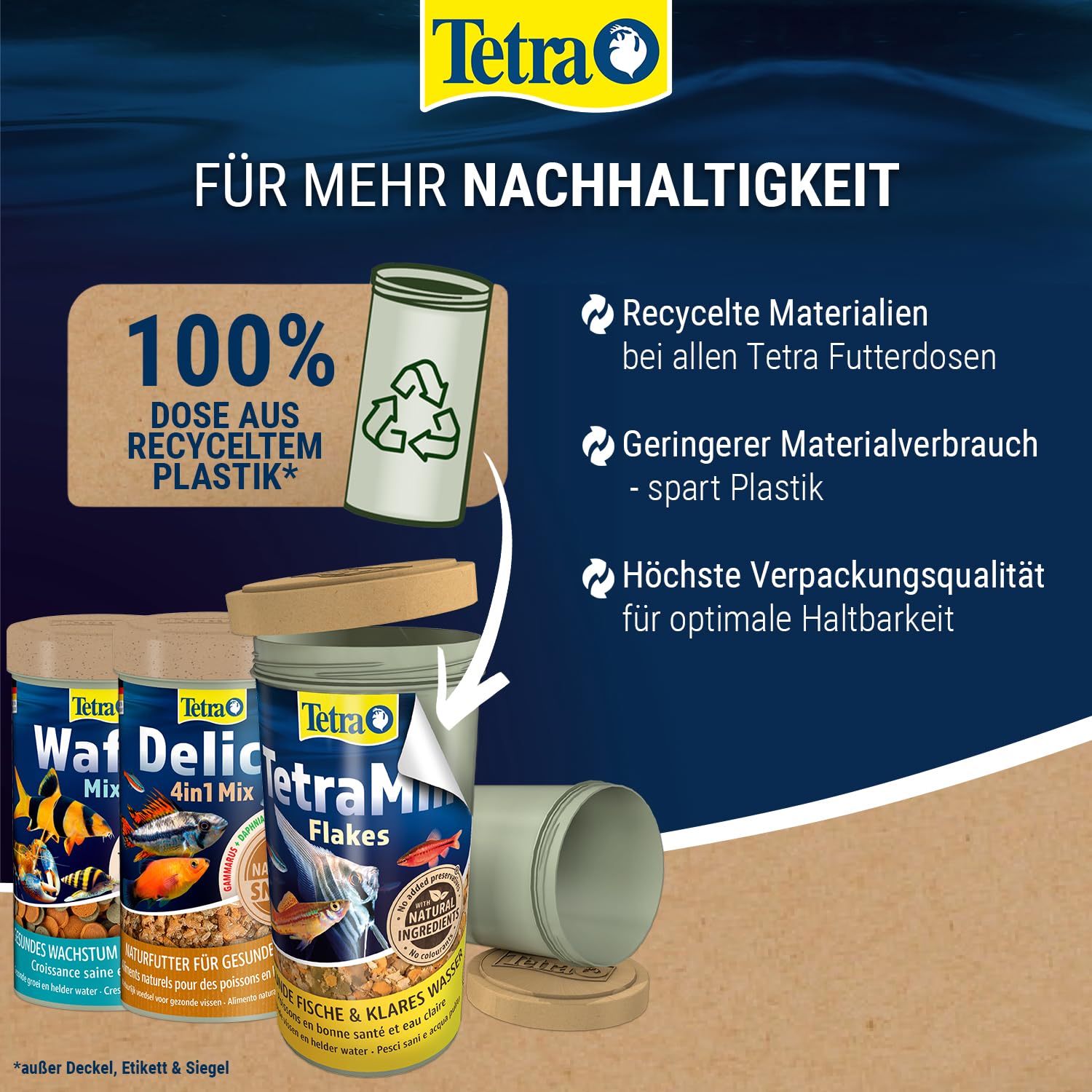 Tetra Crusta Menu – karma 4 w 1 z patyczkami, granulkami, wazami i granulatami do krewetek i raków, dla urozmaiconej diety, puszka 100 ml