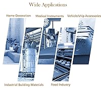 Vista 4 de Tuerca de acoplamiento hexagonal métrica de acero inoxidable 304 de 1 paso de 1.181 in de longitud, 4 piezas