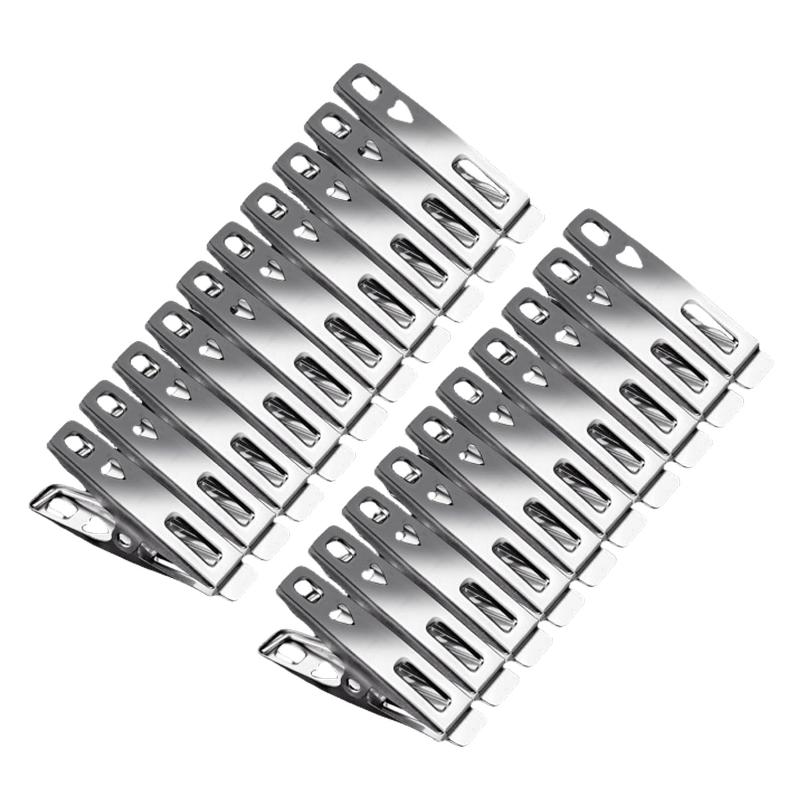 20 mollette in acciaio inox, resistenti alle intemperie, molla, per lavanderia e artigianato domestico