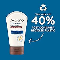 Vista 3 de Aveeno Skin Relief Intense Moisture Hand Cream with Soothing Prebiotic Oat for Dry and Sensitive Skin Cream Softens & Smooths Hands & Lasts Through
