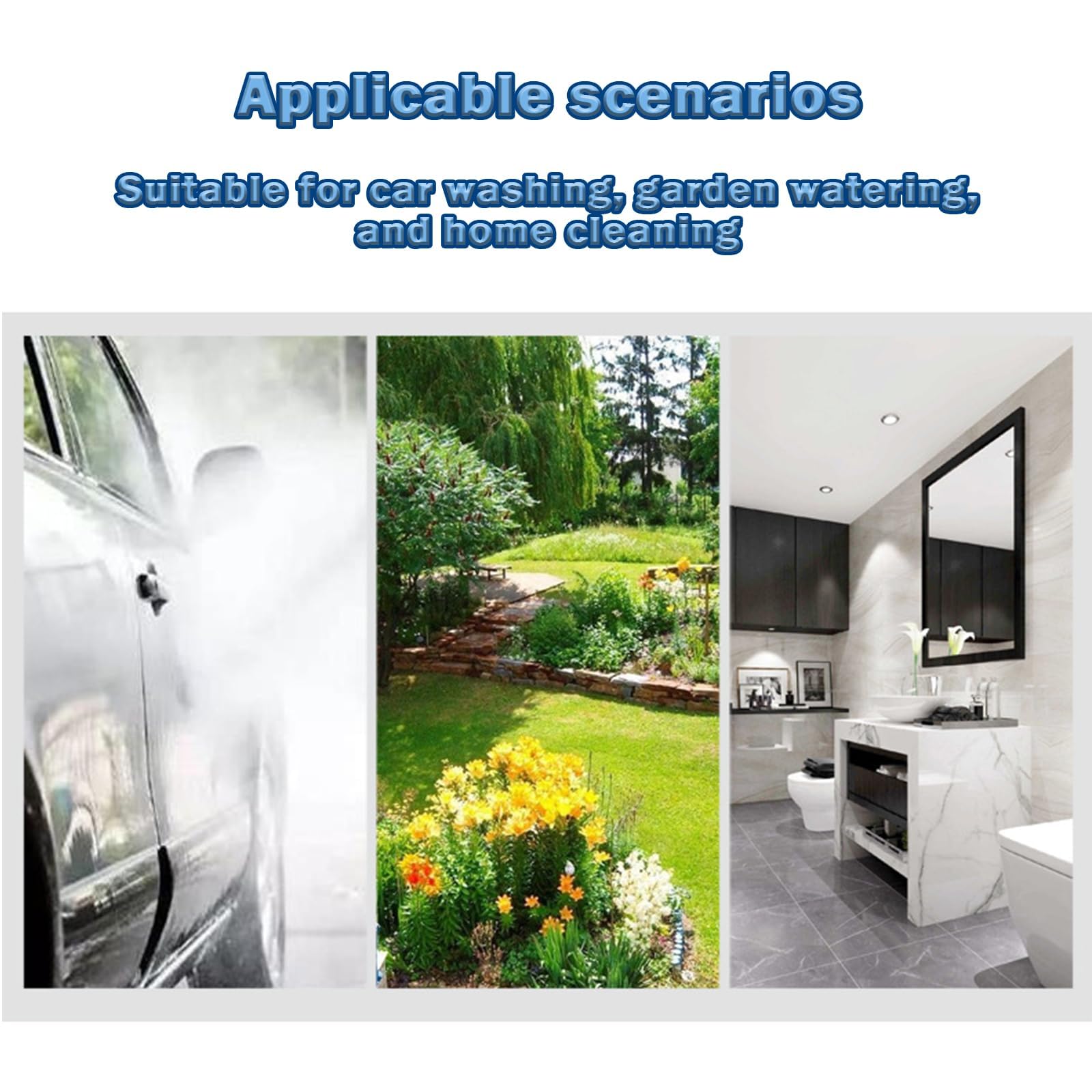 Avvolgitubo da giardino con avvolgimento automatico e ugello spruzzatore multi-modello per una facile irrigazione del patio, design portatile