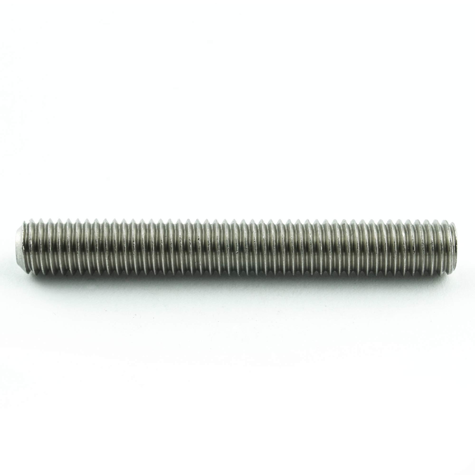 M12 x 16 mm trzpień gwintowy z gniazdem sześciokątnym i ostrzem pierścieniowym (100 sztuk) - śruby mocujące DIN 916 - ISO 4029 - śruby gwintowane - stal szlachetna A2 V2A - nierdzewny