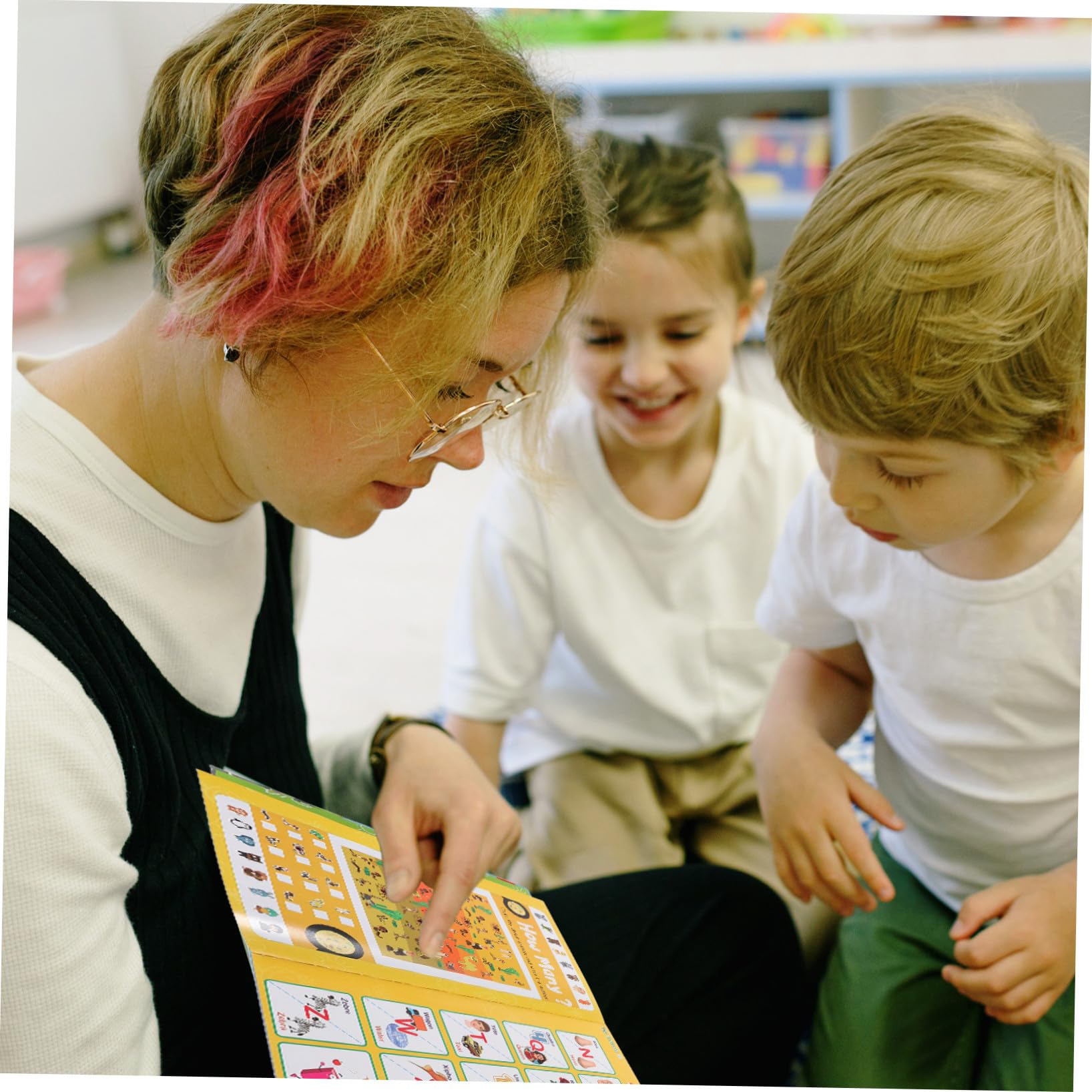 Libro Electrónico Bilingüe Verde de Lectura Infantil en Abs | 3 Pilas Aa No Incluidas, Aprendizaje Preescolar para Niños y Bebés, Obsequio de Cumpleaños