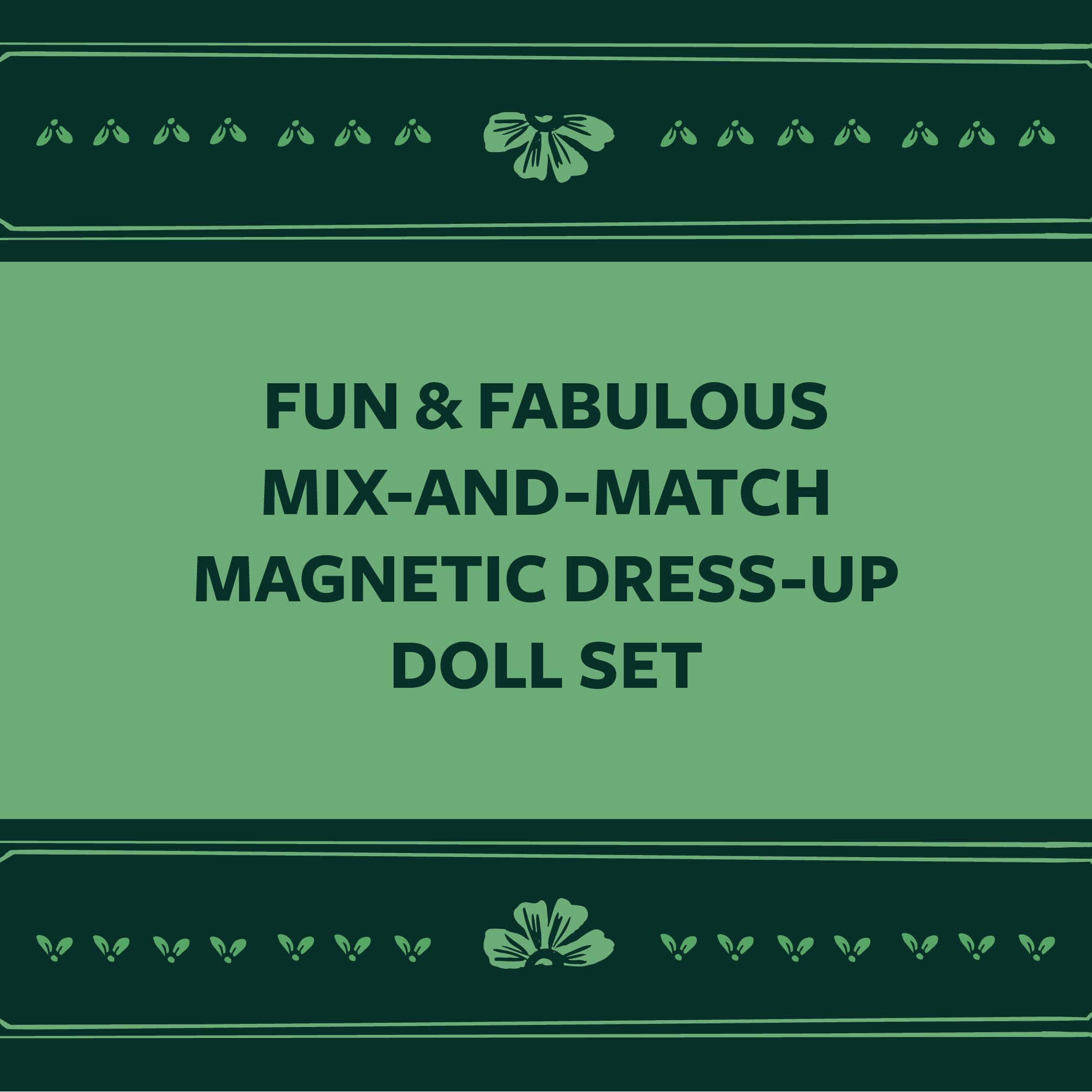 Chronicle Books Fearless Fashion Magnetic Dolls | Mix-N-Match Set | 4 Dolls, 50 Pieces, Thousands of Combinations