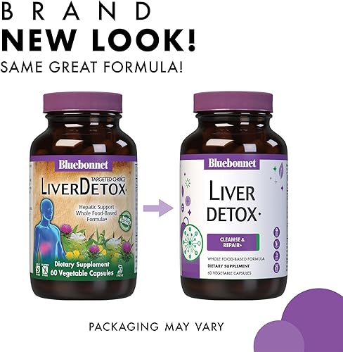 Miniatura 2 de Bluebonnet Nutrition Hígado Detox, Salud del Hígado*, Protección Antioxidante*, Sin Soja, Sin Gluten, Certificado Kosher, Sin OGM, Sin Lácteos, 30