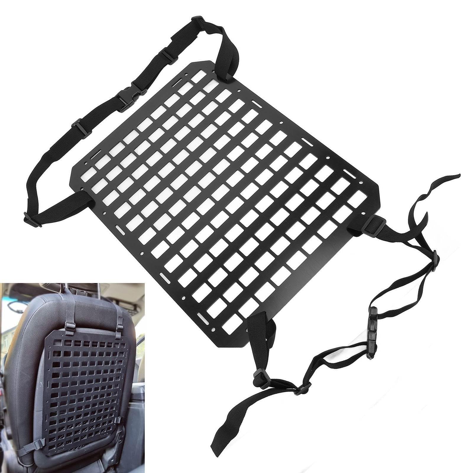 aqxreight Panel MOLLE Rígido Para Vehículo 43x33cm Organizador Trasero Del Asiento Universal Compatible Con Autos Camionetas Y Pickups Diseño Modular Espacioso Y Duradero