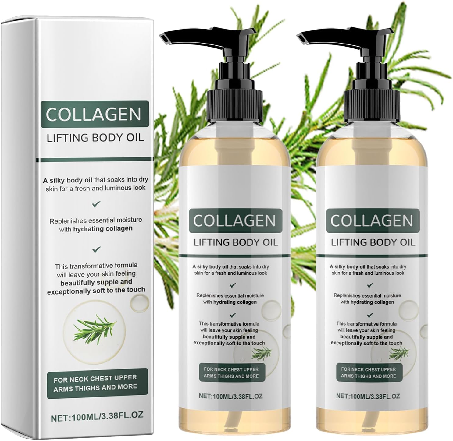 COWANIEE 2pcs Magic Body Oil Firming for Women,100ml COWANIEE 2pcs Magic Body Oil Firming for Women,100ml