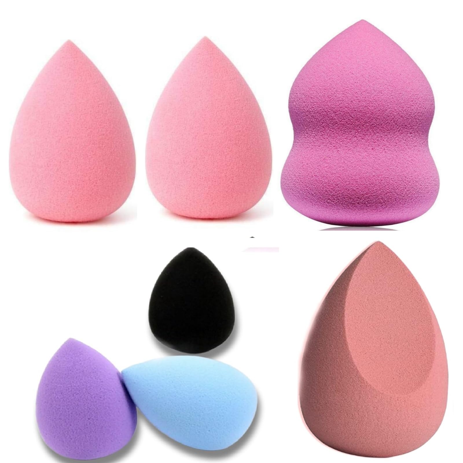 Beautiflame Makeup Sponge 7pcs Blender Sponge for Face Makeup Puff Blender Foundation Sponge Set