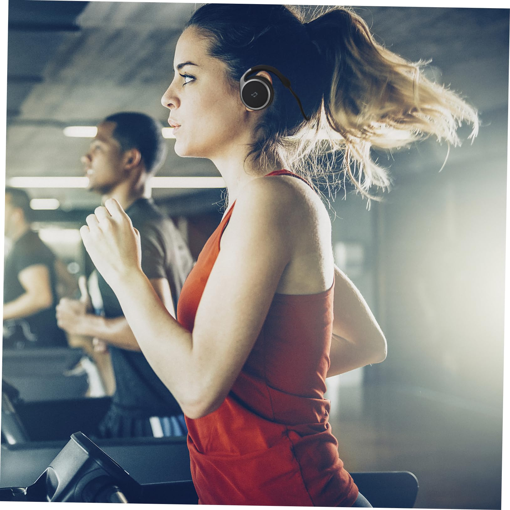 Angoily Auricolari Wireless Earbuds Versione 4.1 Gancio Auricolare, Design Ergonomico in Abs, per Running e Palestra, Colore Nero
