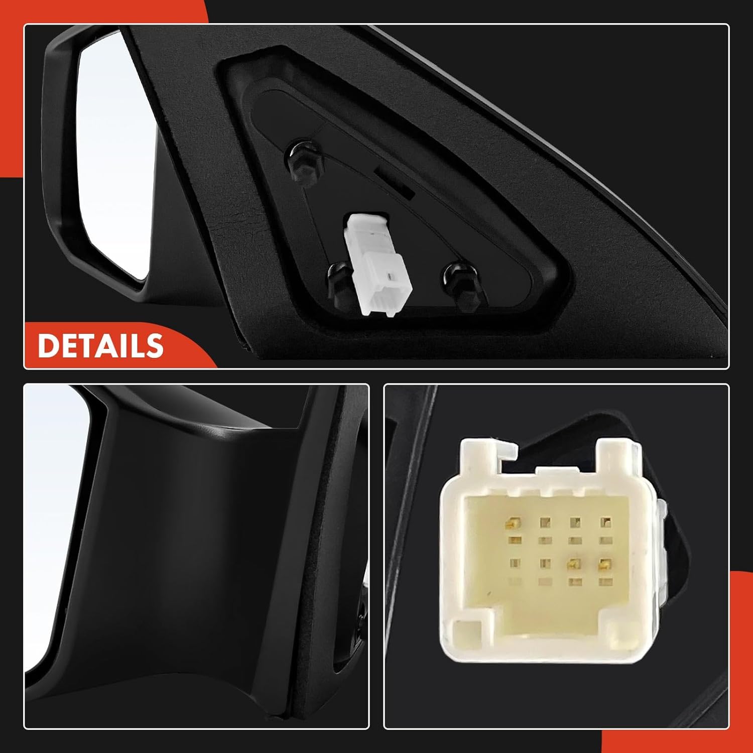 A-Premium Driver Side Power Door Mirror - Compatible with Nissan Altima 2007-2012 - Non-Heated Non-Folding Black Outside Rear View Mirror - Replace# 96302-JA04A