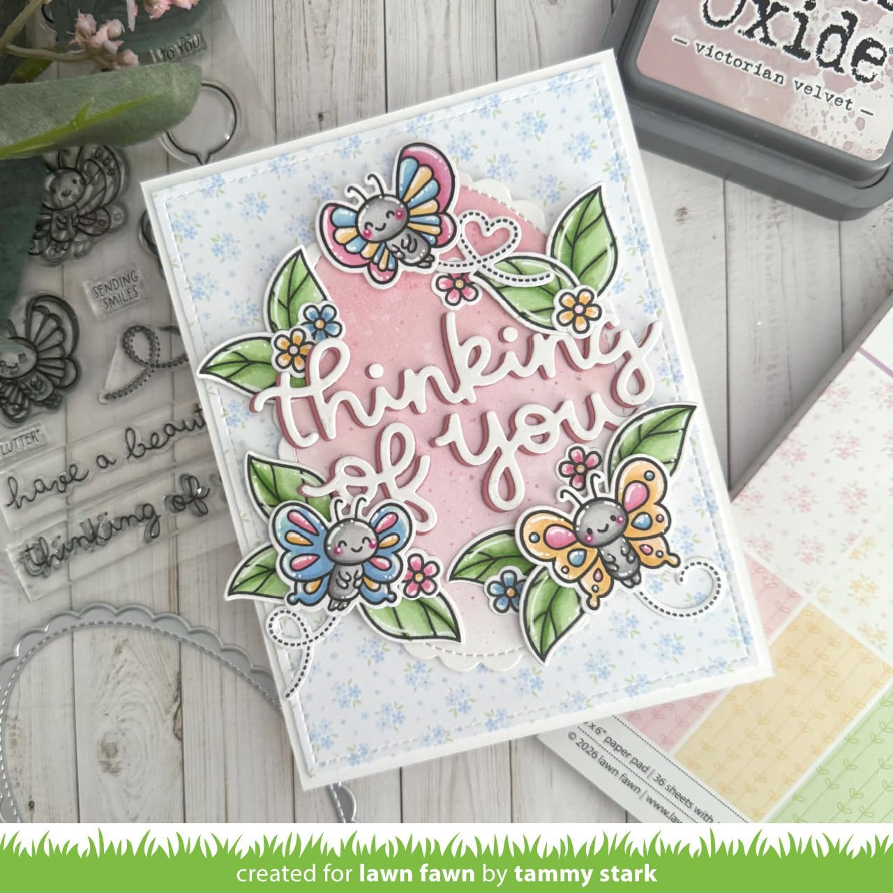 Lawn Fawn I Like Big Butterflies 4"x6" Stamps & Coordinating Dies, Bundle of 2 Items