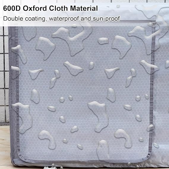 Ac Unit Covers Outdoor, Air Conditioner Cover, 600D Oxford Fabric, Rain and Sun Protection, Outdoor Window AC Protection Cover(Blue,94x36x68cm)