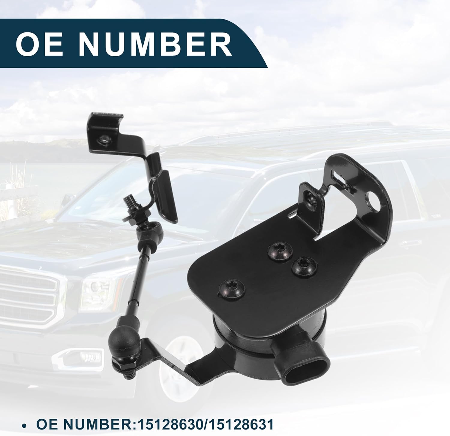 Air Suspension Ride Height Level Sensor for Cadillac Escalade No.15128630/15128631 | Front Left Right Height Level Sensor 1 Pair