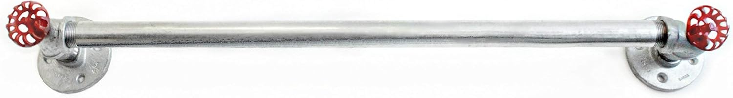 Galvanized Pipe Towel Bar, Industrial Steampunk pipe towel hook, industrial hook, rustic farmhouse hand towel holder hanger