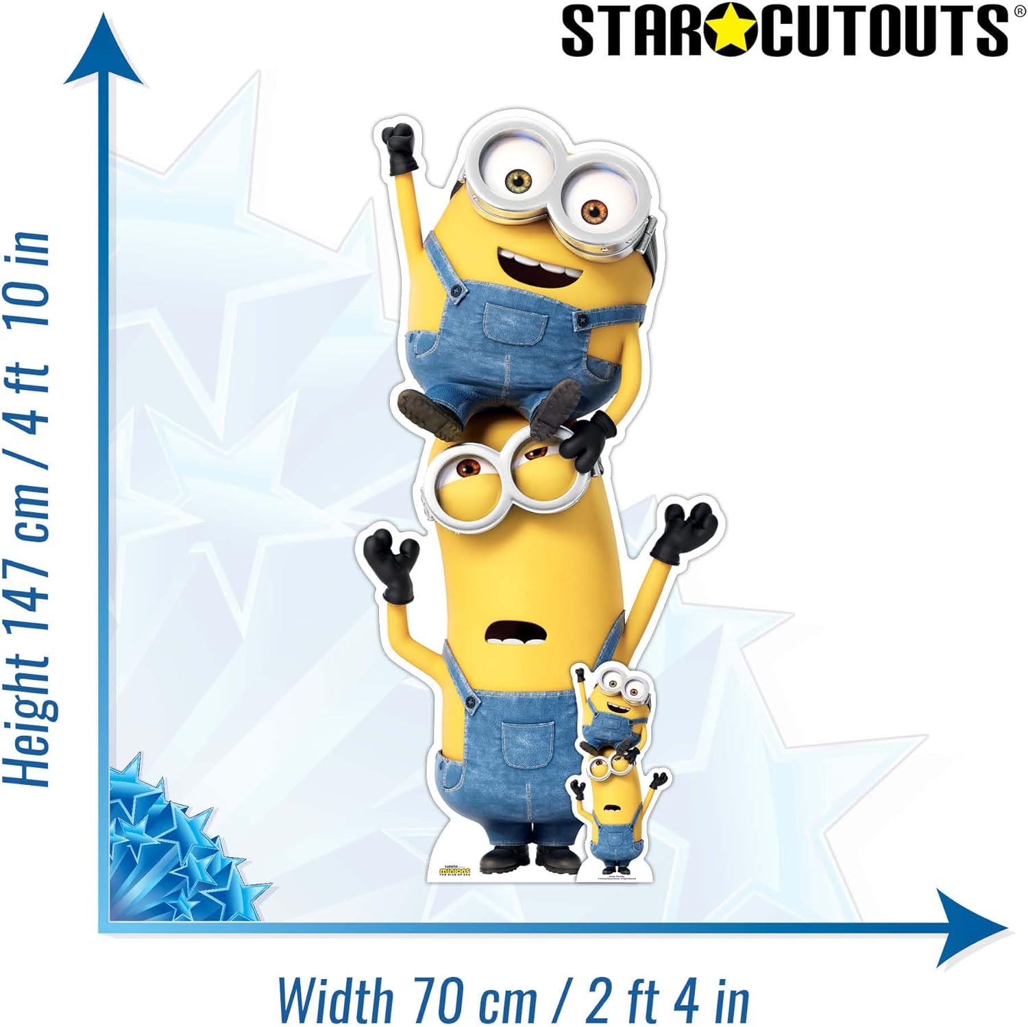 SC4122 Kevin and Bob Minions Large Cardboard Cutout Birthdays Gifts Decorations