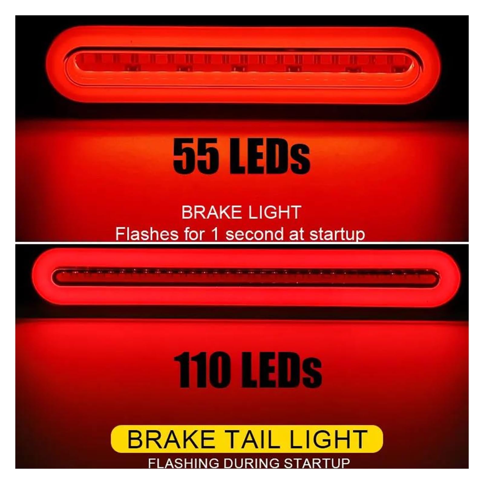 Piloto Trasero Luz LED Freno Trasero 3 En 1 12V Y 24V Luz LED Remolque Luces Traseras Coche Lámpara Señal Giro Camión Lámpara Flash Parada Trasera ATV Resistente Al Agua Piloto Posterior ( Size : F )
