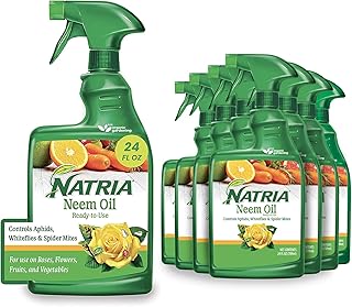 Natria 706250A Neem Oil Spray for Plants Pest Organic Disease Control, 24 Ounce 8 Pack, Ready-to-Use