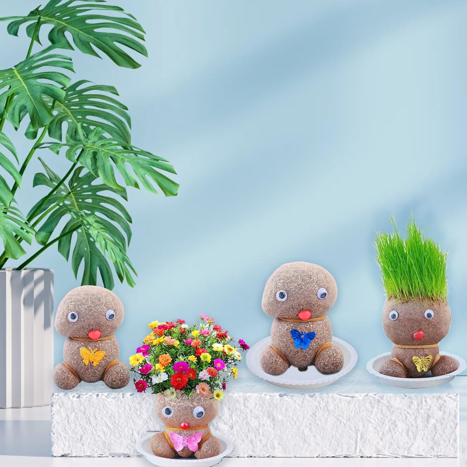 18 Pezzi Accessori per Giardino in Miniatura,Mini Casa Delle Bambole in Miniatura,Attrezzi da Giardinaggio Adatto per Decorare Mini Giardino