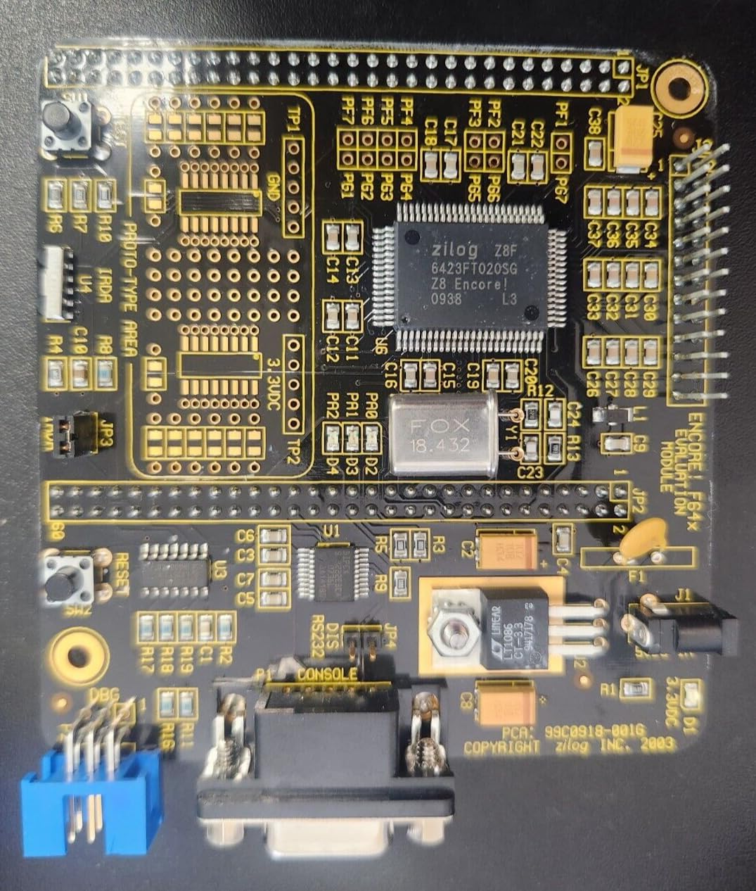 (1 PC) Z8F64200100KITG ZILOG Z8F6423FT020 EVAL BRD
