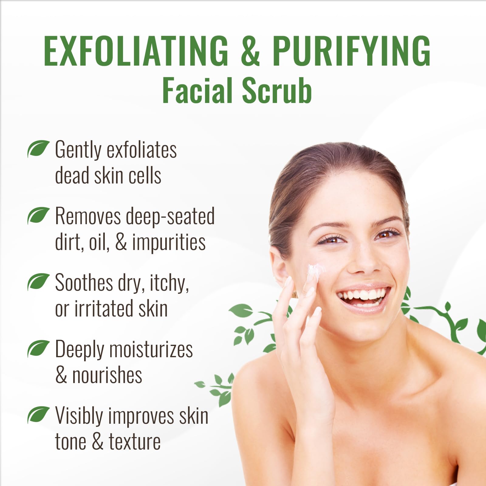 Wild Naturals Manuka Honey Scrub, exfoliante suave y natural para controlar las imperfecciones, limpiador facial no tóxico para acné, eccema, puntos negros, piel seca y sensible E