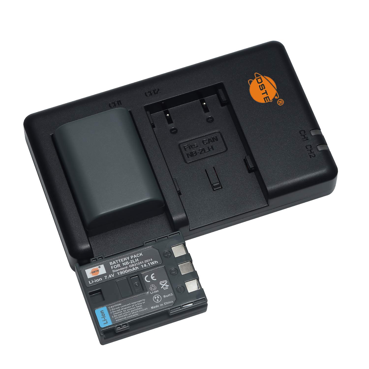 Lot De 2 Batteries NB-2L 2LH + Chargeur Double - Compatible Canon PowerShot G7 G9 S30 S70 S80 Et VIXIA