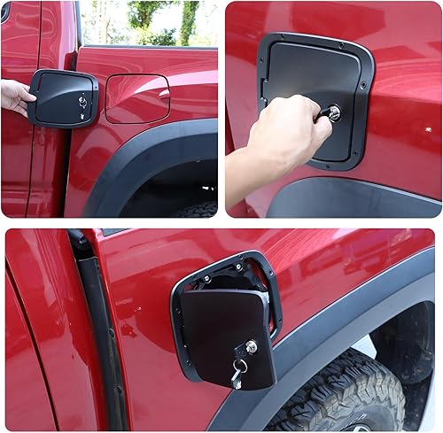 Miniatura 4 de HAPPYHORSE BSDVO9GH - Tapa de bloqueo antirrobo de repuesto para depósito de combustible automotriz ToyotTacoma 2016-2022, tapa de llenado de