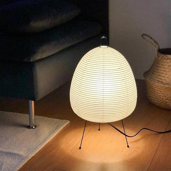 Night Light, Desk Light, Bedside, Japanese Style, Isam Noguchi, Japanese Rice Paper, Lamp Living Room, Bedroom Nordic Post, Modern Hotel Bedside Decoration Table, Bedroom, Interior Western Style F