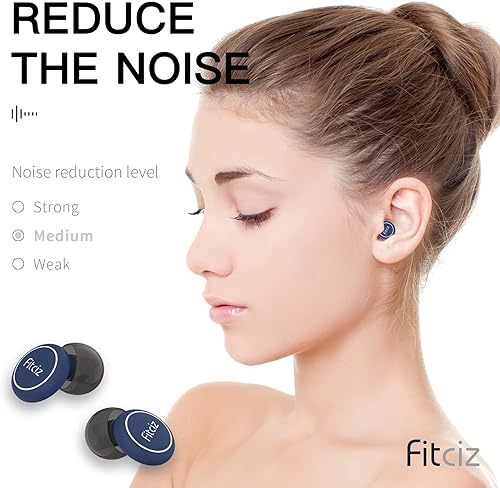 Miniatura 2 de Fitciz Tapones para los oídos para dormir con cancelación de ruido, tapones de silicona para reducción de ruido, ronquidos, trabajo, viajes, cómodos