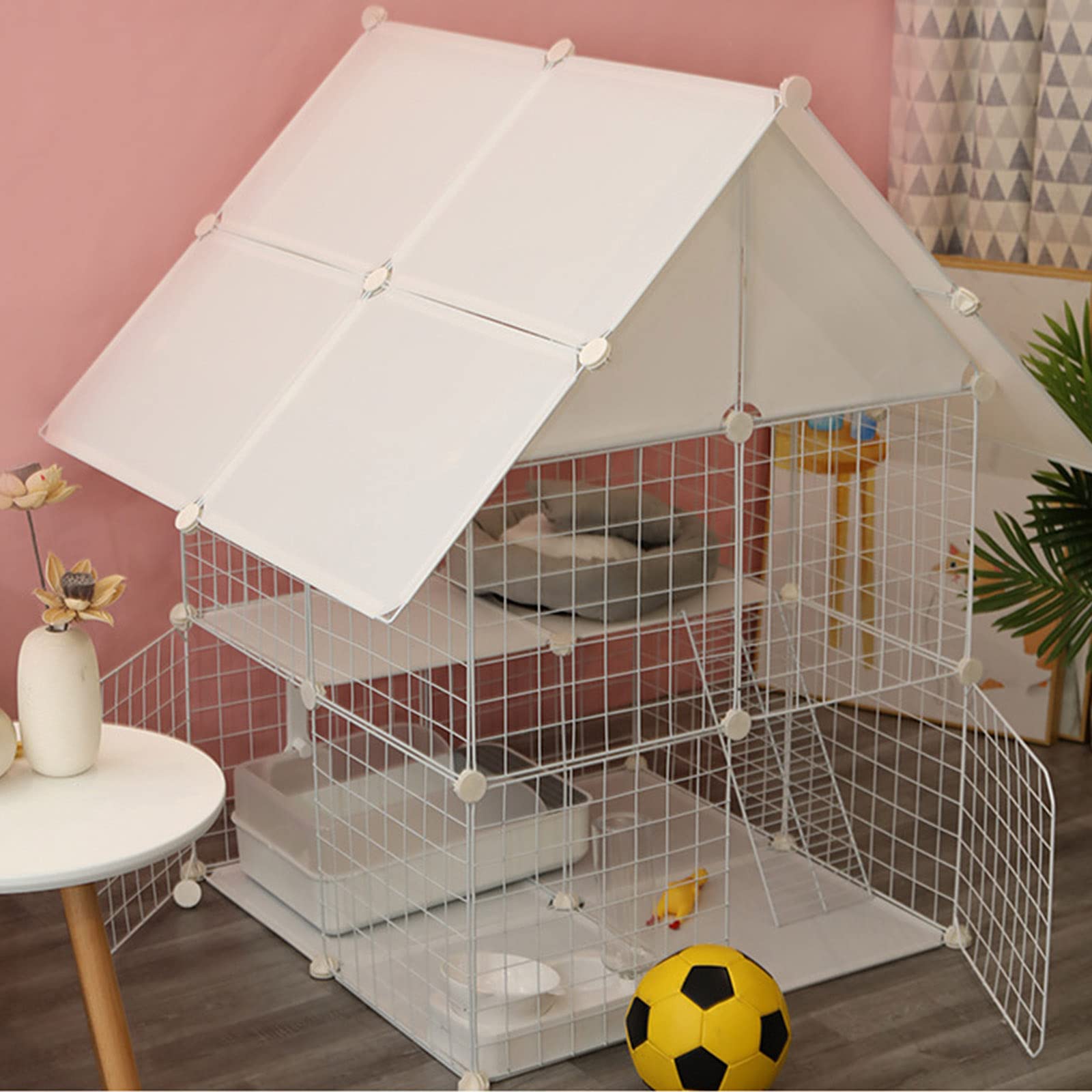 Cage pour chat avec parc à jeux extérieur C3 75x78x109cm