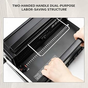 Comb Binding Machine, Manual Wire Coil Puncher with Adjustable Margin, 34 Hole Document Binder for A4 Paper, Ideal for Office, School, and File Organization