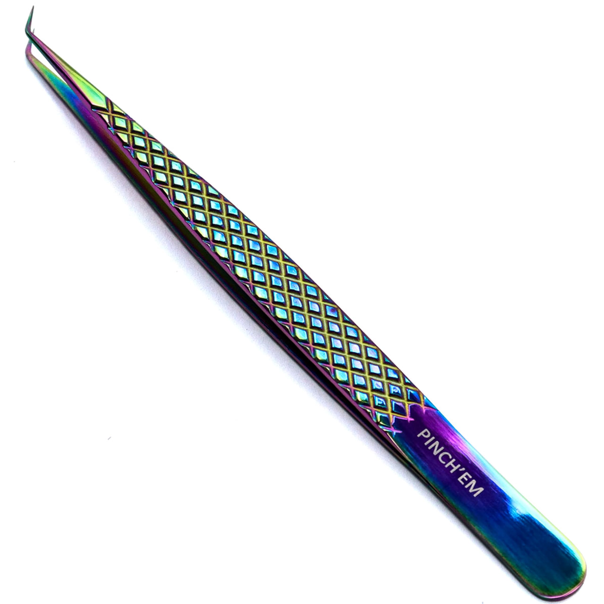 Llba Galaxy Lash Tweezer Professional For False Lash Application Tool | Multi Shapes & Purposes With Non-Slip Grip Tweezers For Volume, Isolation & Classic Lashes (, Pinch'em Volume)