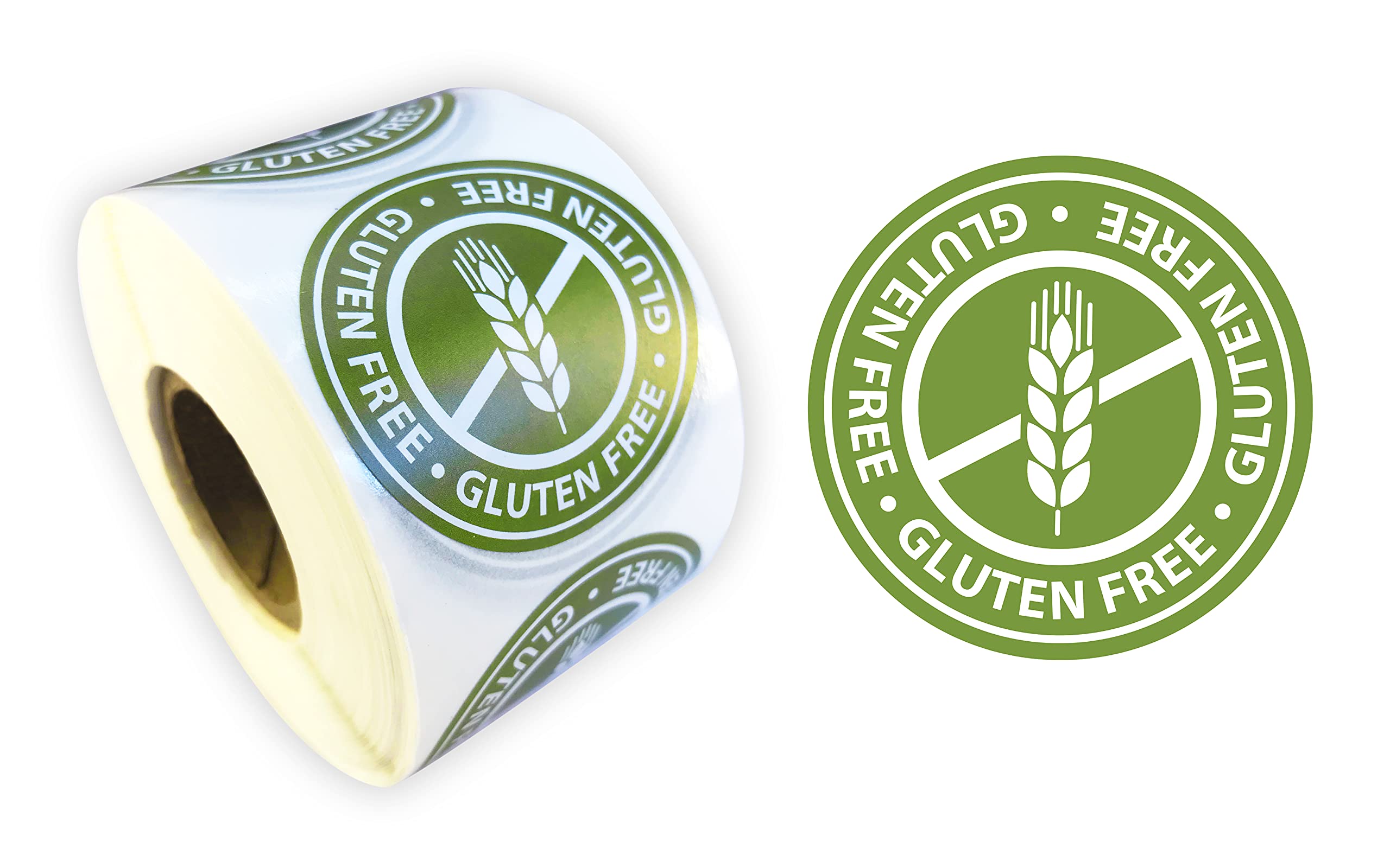 Gluten Free Food Rotation Labels 3.81cm 1.5 Inch Round Circle Dots 500 ...