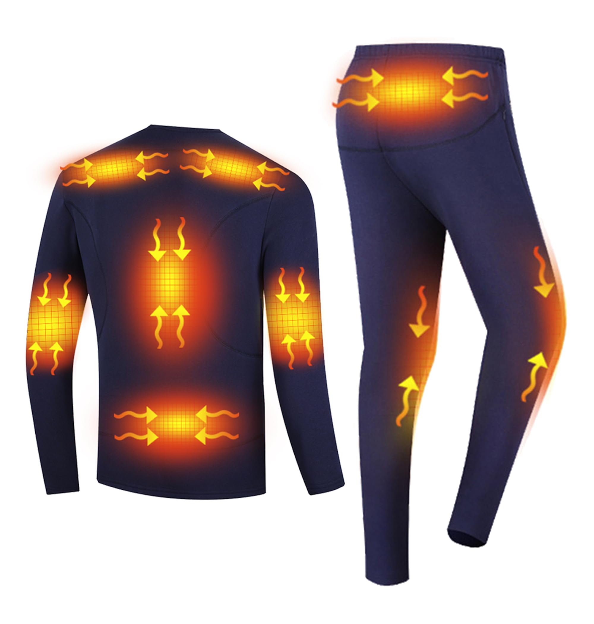 Ropa Interior térmica para Hombre, con USB, Camiseta y Pantalones Largos de Invierno para Cazar.