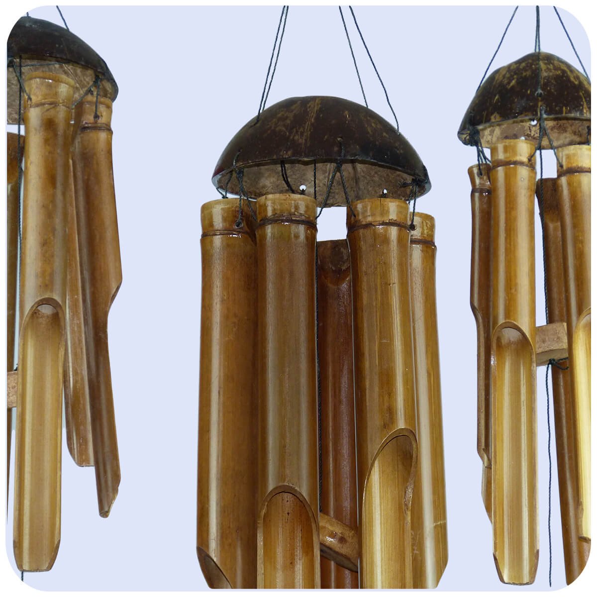 Windspiel Klangspiel Bambus Deko Mobile Klangröhren Klang-Spiel Entspannung Garten Türglocke Feng Shui 3 Set