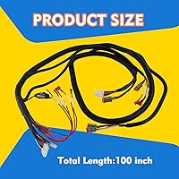 Vista 4 de Club Car Precedent - Kit de arnés de cableado con arnés adaptador Mcor 2 y 4, se adapta a Club Car Precedent-Gray Controller#1515-5201, arnés