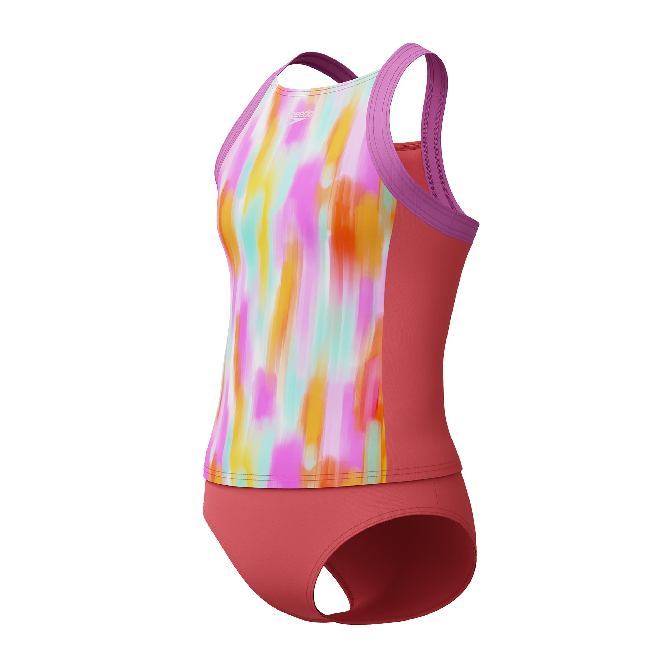 Speedo Swimsuit Two Piece Tankini Thick Strap Set di Tankini Bambine e Ragazze (Pacco da 1)
