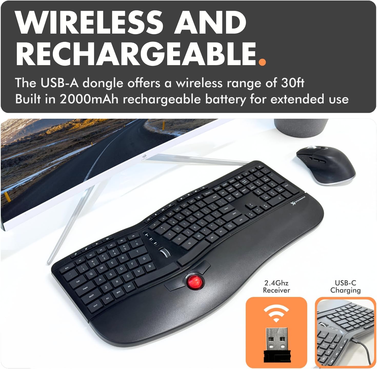 X9 Performance Keyboard with backlit keys in a low-light environment