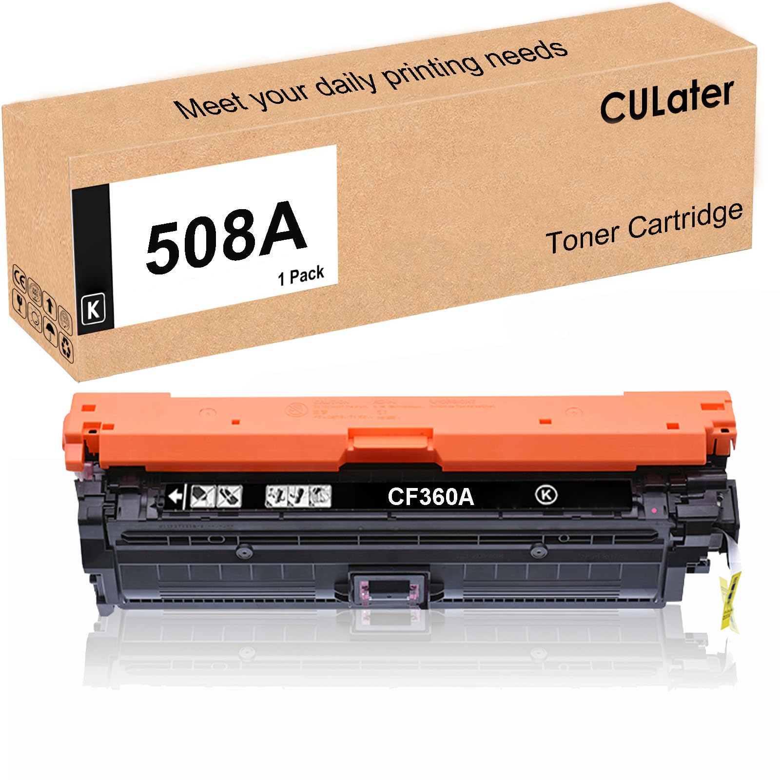 Amazon.com: CULater 508A CF360A Black Remanufactured Toner