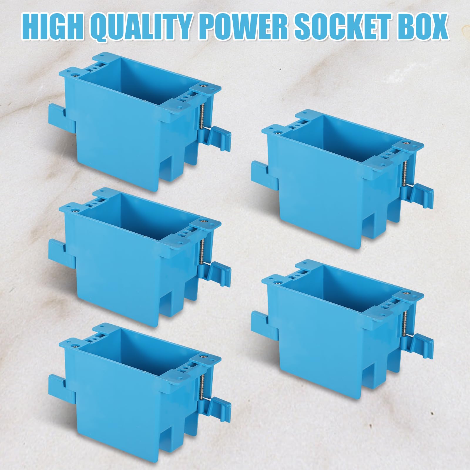 5pcs Single Gang Electrical Outlet Box, 4.25x2.24x2.67 Inch Switch