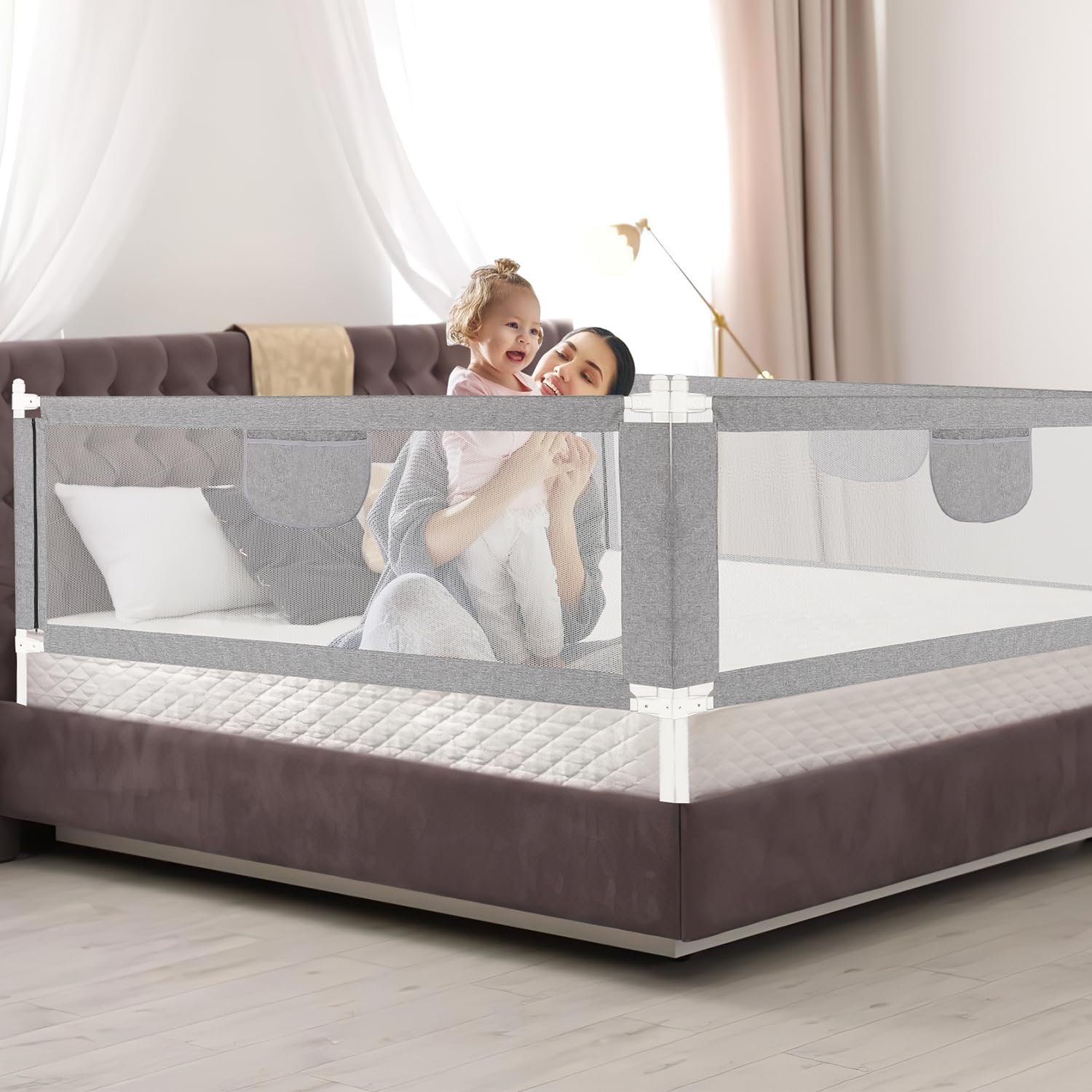 Jopassy 200 Cm - Barrière De Lit Protection Pour Lit D'enfant