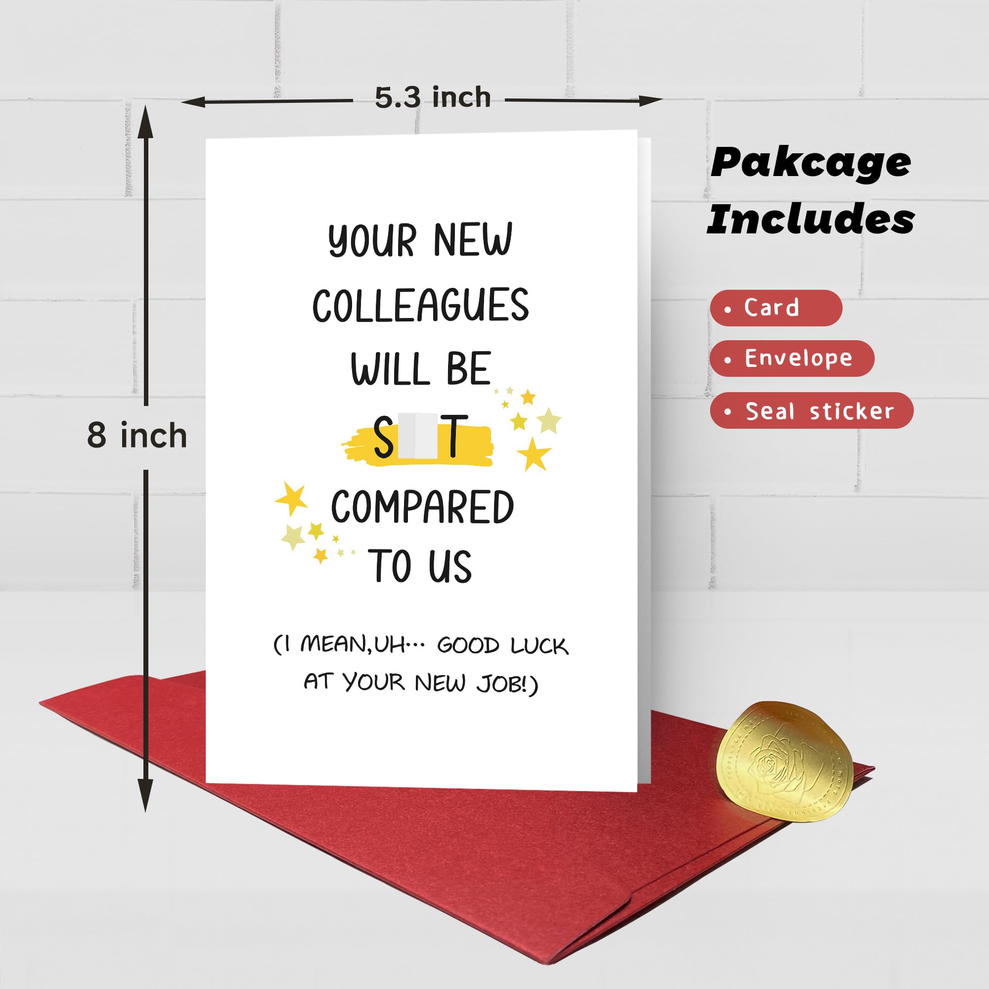 Funny Job Card, Coworker Leaves, Good Luck, Congrats New Job Colleague Leaves Farewell Leave Job Funny Card Joke Banter Office PC504 - View #8