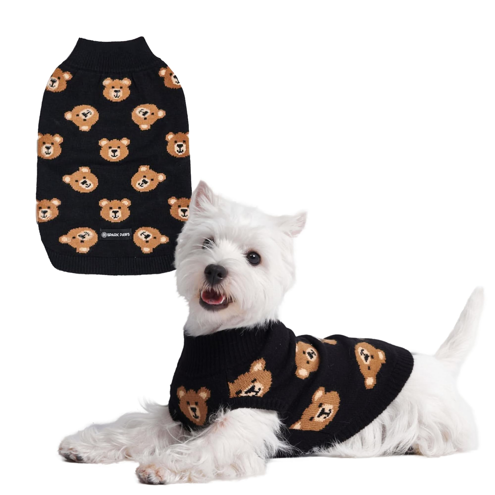 Spark Paws Knit Dog Sweater - Winter Dog Clothes, Small Medium Large