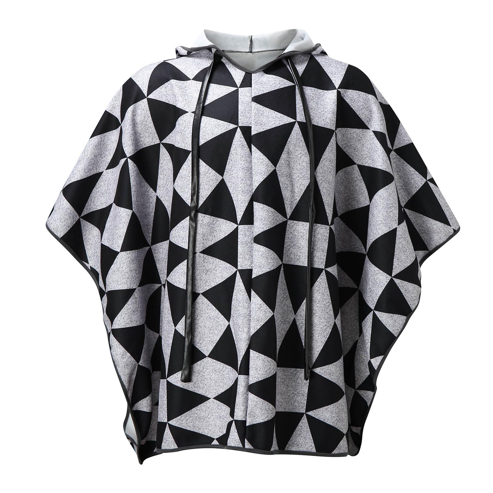 Poncho para hombre, manta cálida, ponchos con capucha, poncho de lana para hombre, chaqueta hippie, cómoda, suave, poncho con capucha, sin capucha, dobladillo irregular, ropa de casa