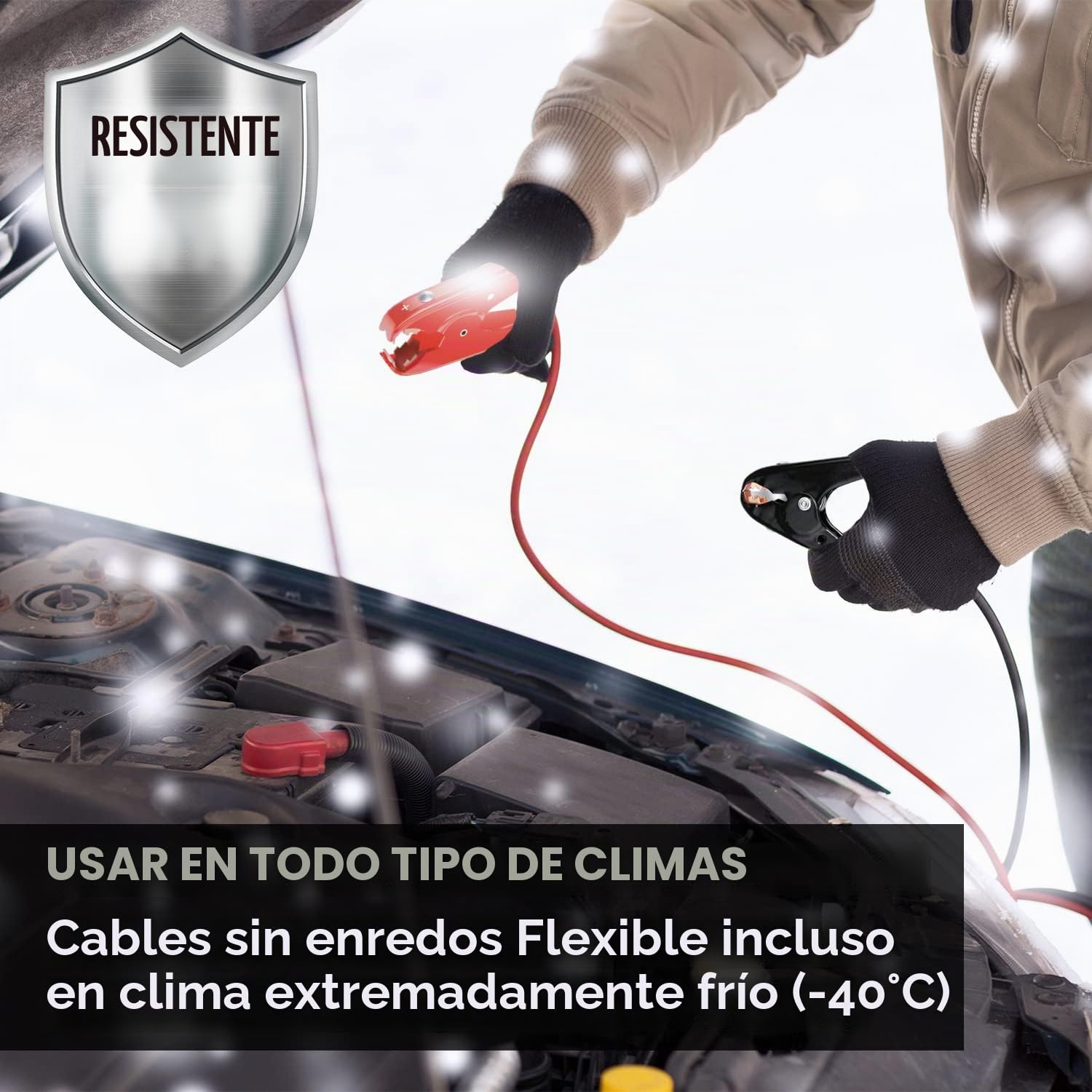 Energizer Cables de Arranque, Ideal para Bateria de Coches, Motocicletas, Camiones Gasolina/Diesel (20 pies (Calibre 2))
