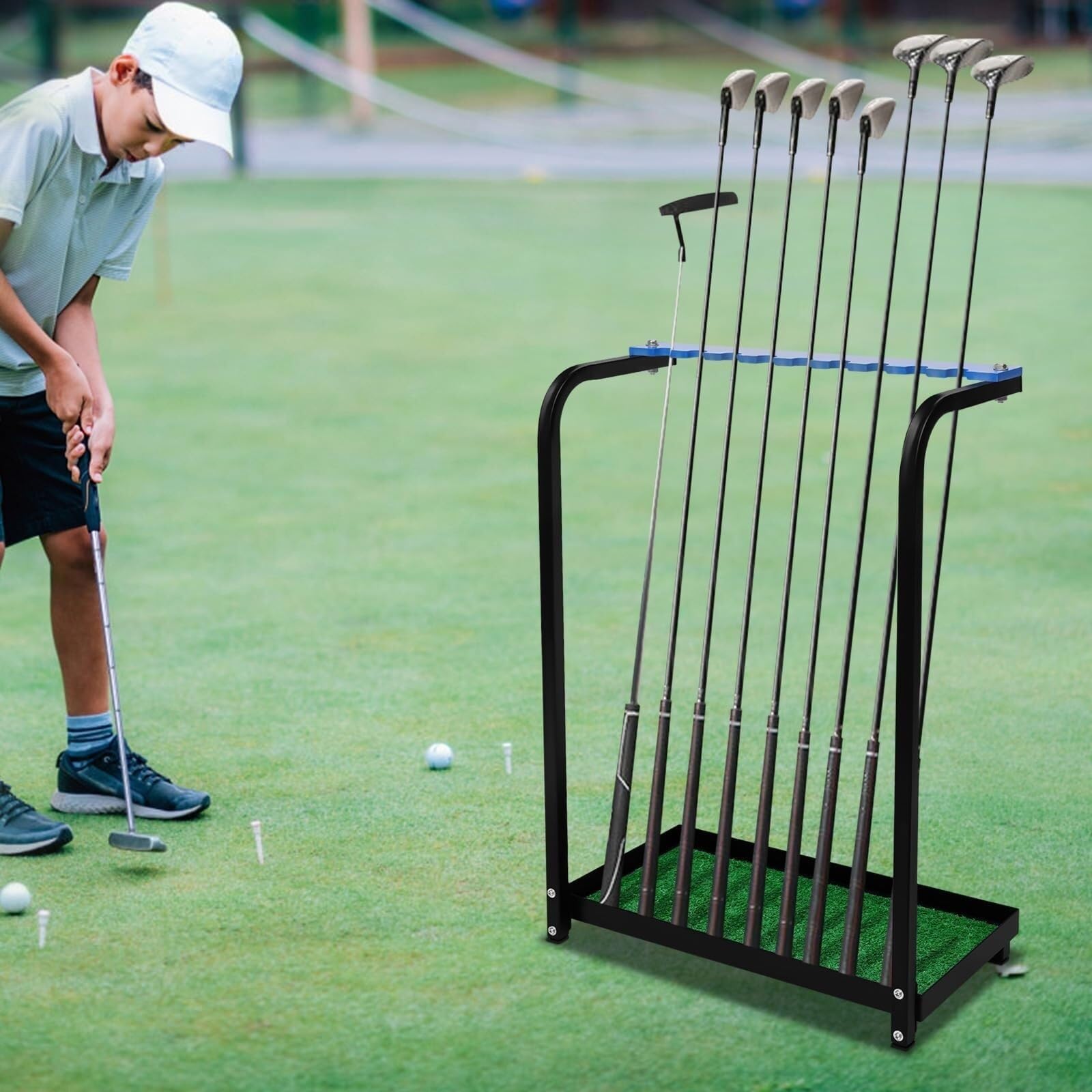 Aufbewahrung Ständer Golfschläger-Präsentationsständer, Bodenständer, Golf-Putter-Halter Für 9 Schläger, Für Den Innenbereich, Zuhause, Büro Golfschlager
