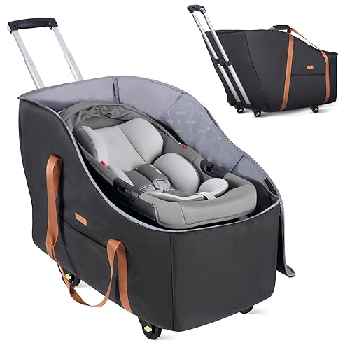 Bolsa de viaje para asiento de automóvil infantil con ruedas para Chicco KeyFit 35, base de asiento de automóvil Doona, Nuna Pipa, bolsas acolchadas